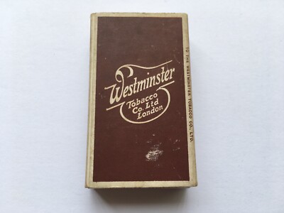 C1940s VINTAGE WESTMINSTER TOBACCO CO LTD LONDON 10 SIZE CIGARETTE PACKET