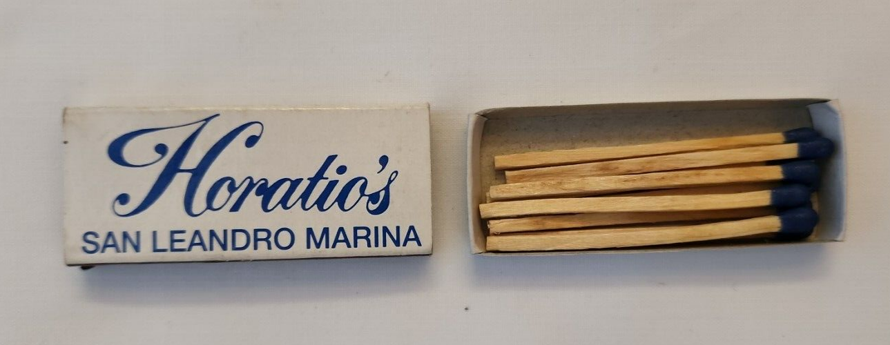 Vintage Matchbox Horatio's San Leandro Marina CA seafood restaurant | eBay