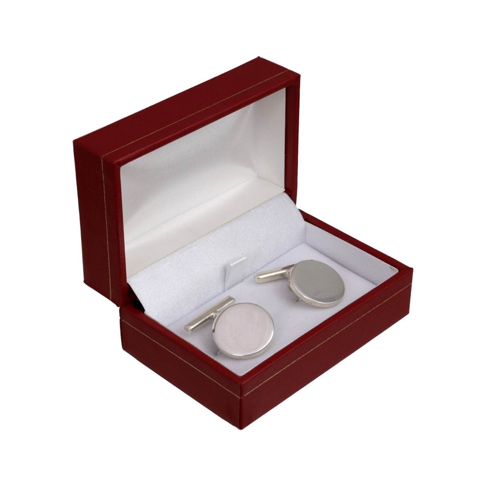 Pair Hallmarked Silver Cufflinks CIRCULAR Shape 1… - image 3