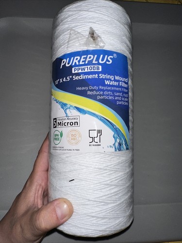 10 Zoll x 4,5 PurePlus PPW10BB 5 Mikron Big Blue Sediment Wasserfilter NEU 1 Filter