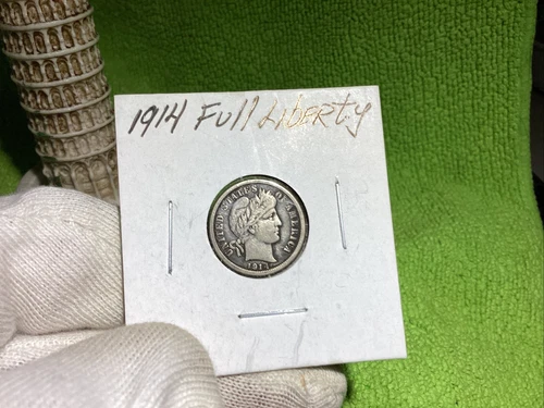 1914 BARBER DIME FULL LIBERTY HIGHER GRADE  FREE SHIPPING
