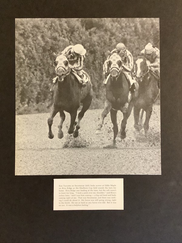 SECRETARIAT Photo Horse Racing 1973 MARLBORO CUP RIVA RIDGE