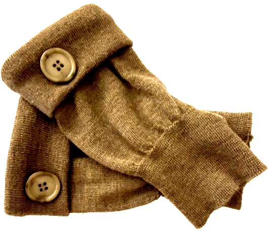 FINGERLESS GLOVES BROWN HEATHER ONE SIZE FITS MOST OS S M L OS 100% MERINO WOOL