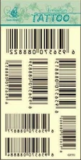 Black Bar code Pattern - Body Art Temporary Tattoo Sticker GF551
