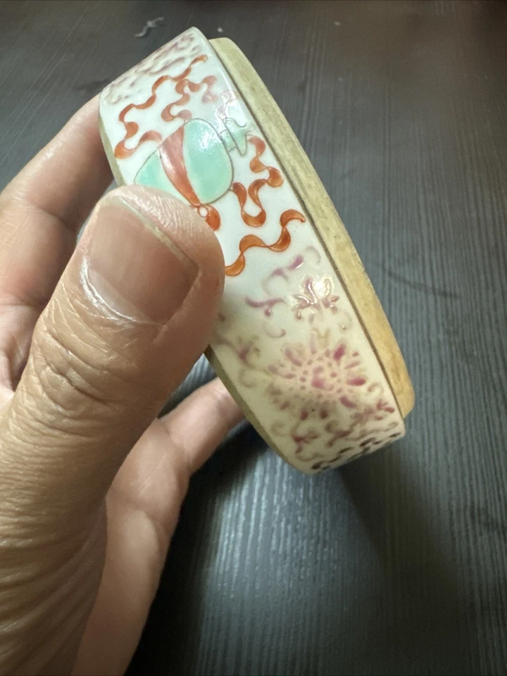 Antigua caja de porcelana china de la dinastía Qing marca DaoGuang y período, sin precio base Foto 3 de 4