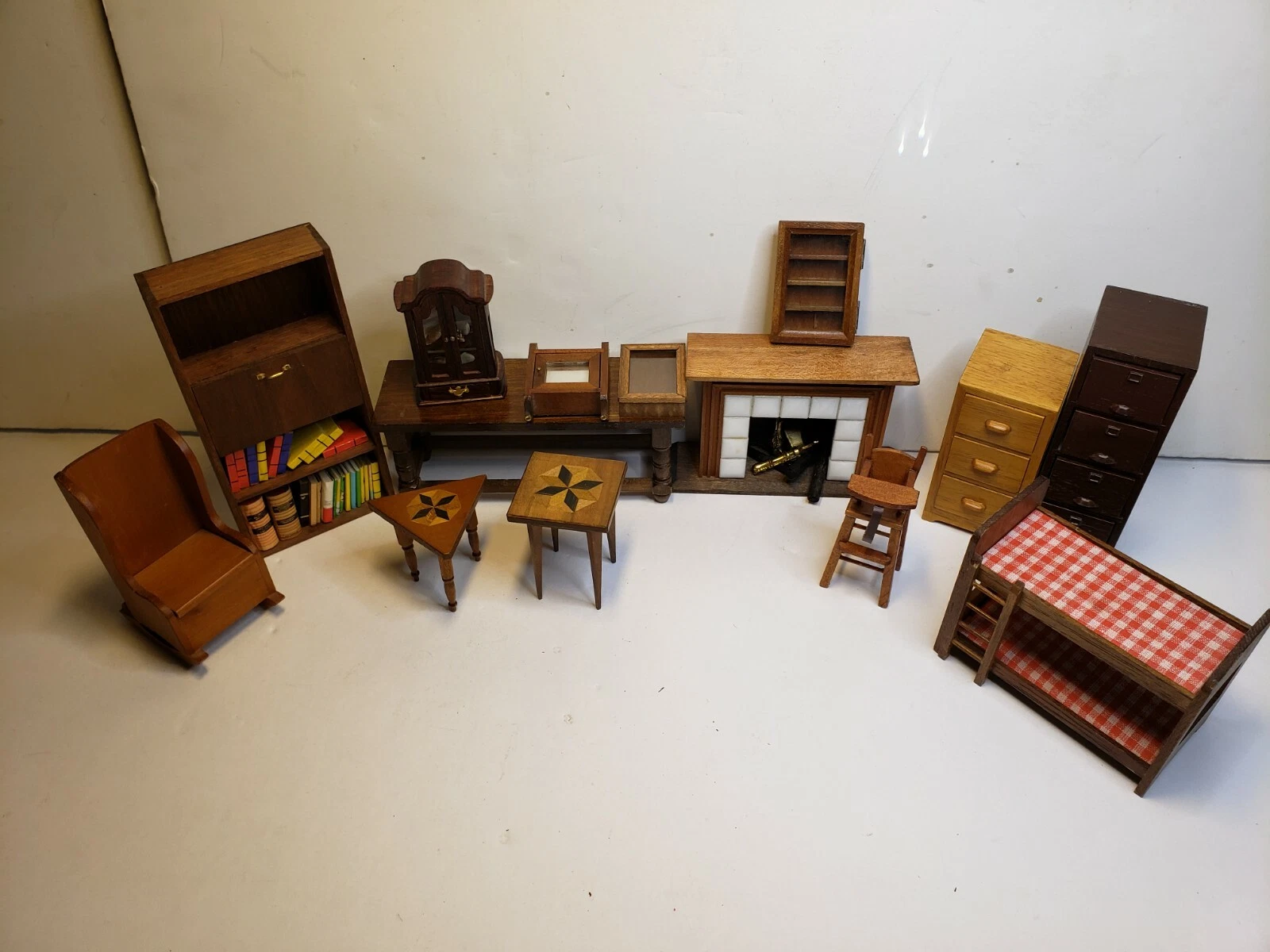 Large lot of all wood Dollhouse Furniture - Shackman, B.S Co., Fantastic Merch