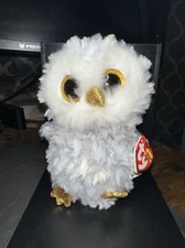 TY Beanie Boos - OWLETTE the Owl Glitter Eyes  6 inch - MWMTs Boo Toy Rare