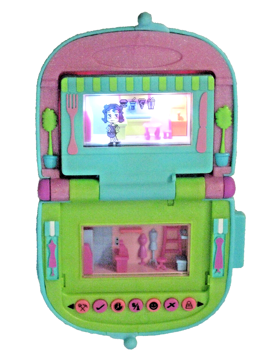 Pixel Chix Love 2 Shop Mall Flip Screen Teal Purse Interactive