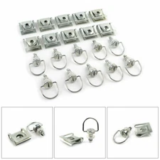 Dzus Turn Quick Release Fairing Fasteners 15mm D Ring Bolts Stud Clips For Honda
