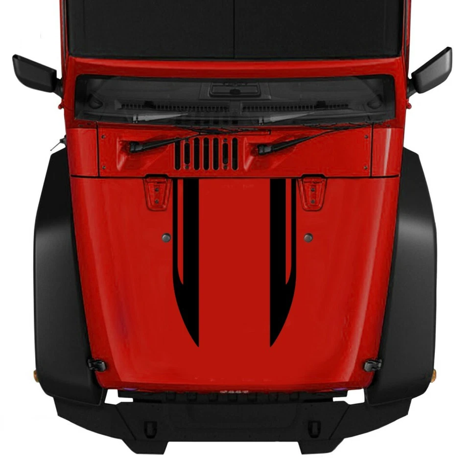 Pegatinas de coche capó carreras deportes rayas vinilo hágalo usted mismo calcomanía accesorios de ajuste Foto 3 de 4