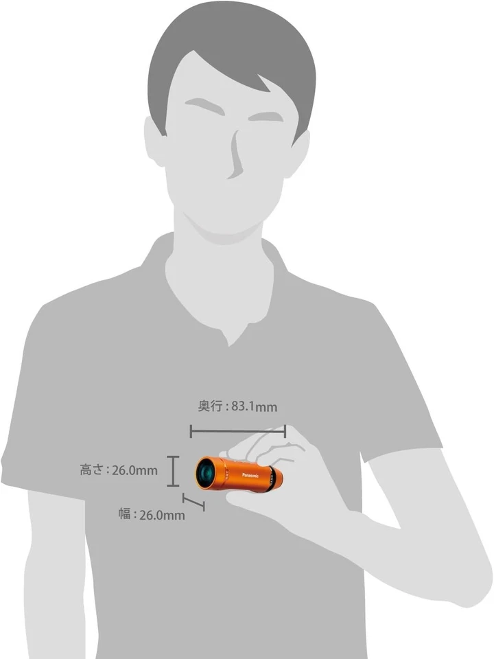 Panasonic HX-A1H-D Wearable Camera Orange New in Box - Image 3 of 4