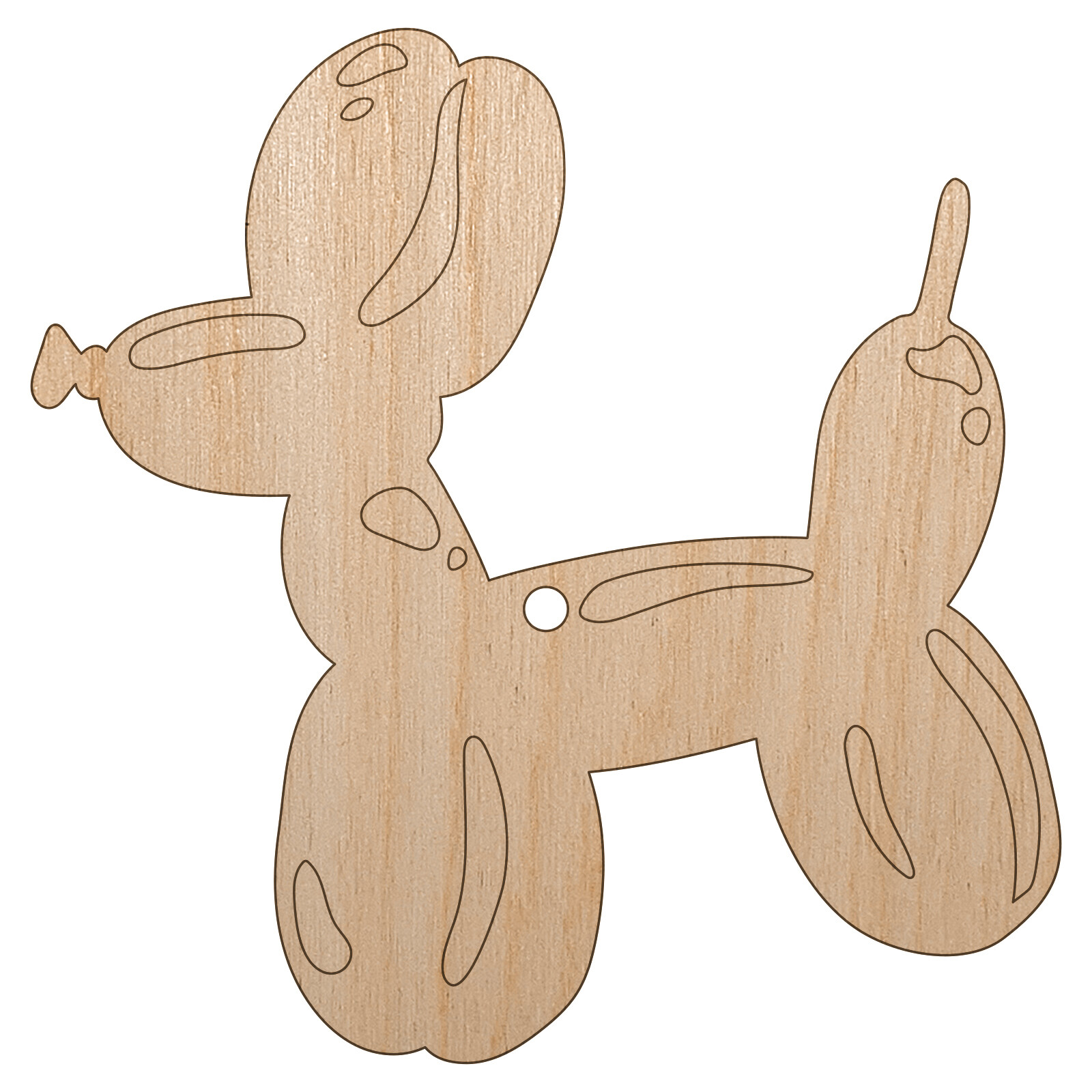 Balloon Animal Dog Unfinished Craft Wood Holiday Christmas Tree DIY Ornament