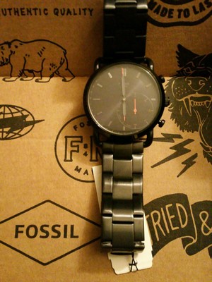 fossil q men's commuter stainless steel