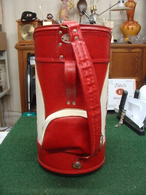 Vintage RAM Tour Grind GOLF red & white Mini Staff Bag Den Caddy
