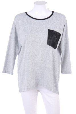 VERO MODA Shirt Patch Pockets XS light grey NEW