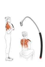 LittleMum Stainless Steel Deep Tissue Massage Hook, Trigger Point Cane Massager