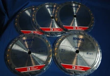 Irwin Classic 3 Pack 7-1/4"/24T Circular Saw Blade Framing/Ripping 15 Blades