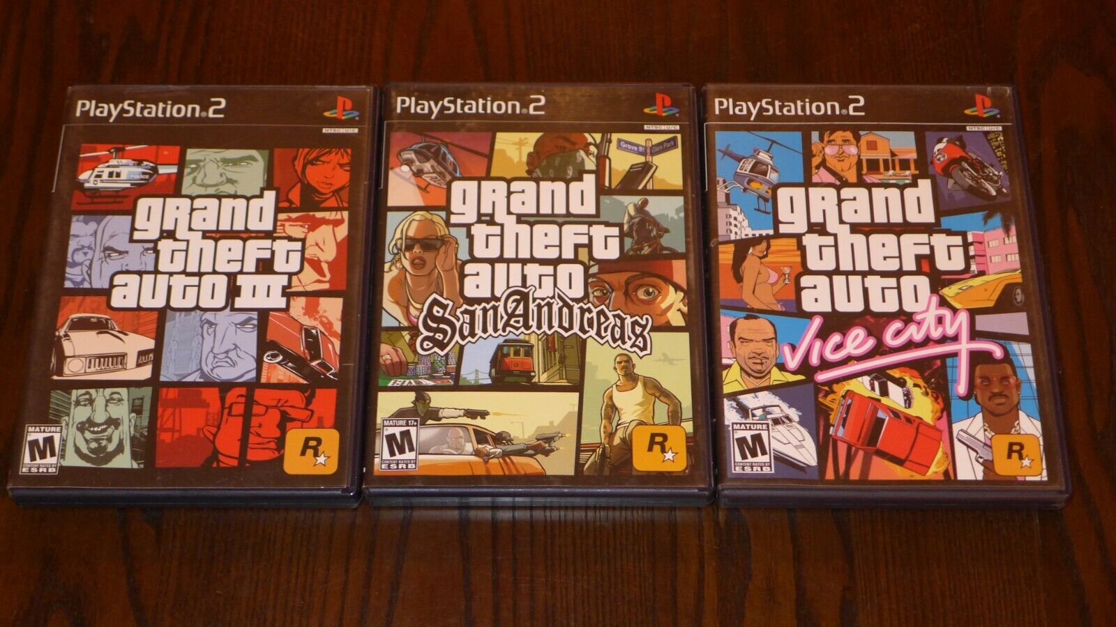 Lot of 3 Grand Theft Auto GTA 3 Vice City San Andreas PlayStation 2 PS2  Complete