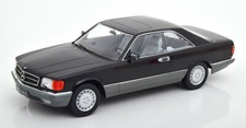 1985 MERCEDES-BENZ 560 SEC COUPE C126 BLACK 1:18 by KK SCALE MODELS 1,000 MADE