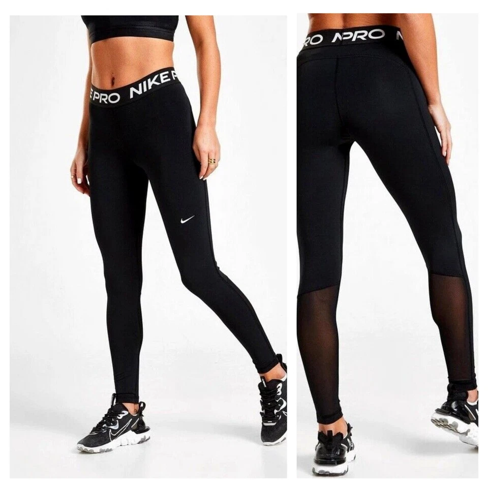 NIKE PRO LEGGINGS  WOMEN DRI-FIT SPORT JOGGING RUNNING GYM XS TO XL UK STOCK - Image 2 of 4