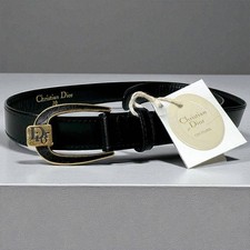 Dior Authentic Vintage Deadstock Belt Color Black And Gold For Women Ladies