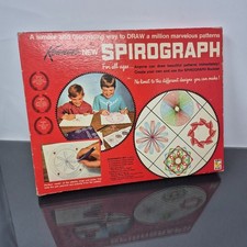 Vintage Kenner Spirograph Drawing Set Box Instructions Papers Blue Tray NO PENS