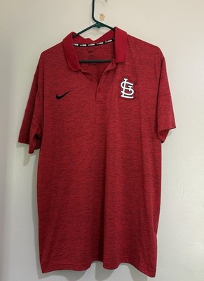 St Louis Cardinal S/S Nike Dri Fit Red Golf Shirt -EUC  Size XL FREE Shipping