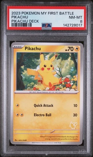 2023 POKEMON MY FIRST BATTLE-PIKACHU DECK PIKACHU PSA 8