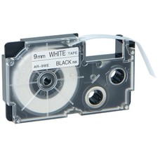 Xr-9we2s 3/8" Black On White Label It Tape Casio EZ Label Printers Kl-750 1PK