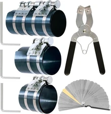 8Pcs 3" 4" 6" Piston Ring Compressor and Adjustable Piston Installation Tool