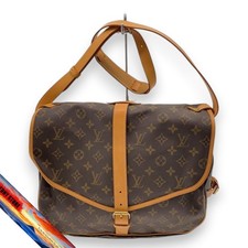 Borsa Louis Vuitton Saumur 35 Monogram Canvas Leather marrone