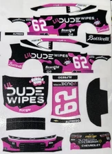 Custom 2025 Anthony Alfredo #62 Bubble Bum 1/64 Scale NASCAR Peel & Stick Decals