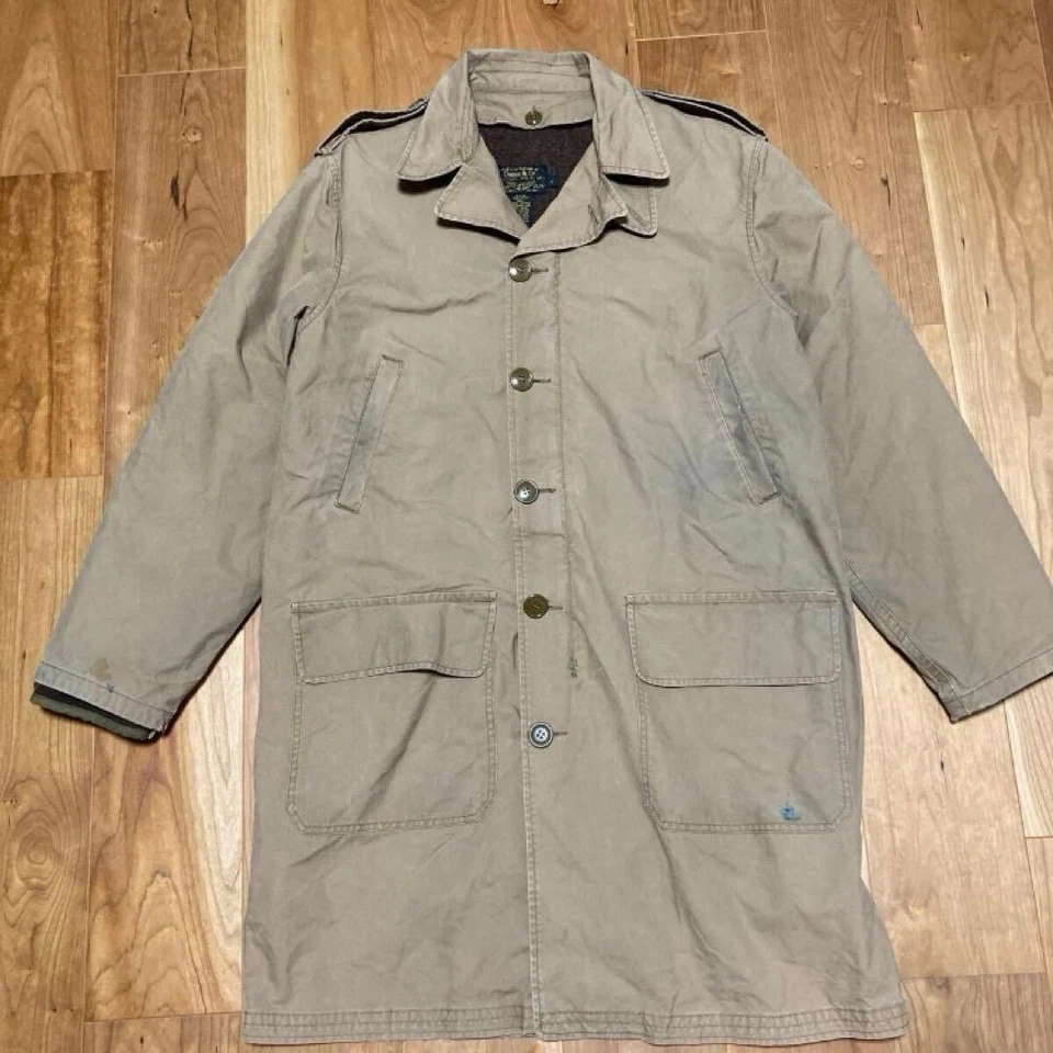 Double RL Military Trench Coat Alpaca Liner Vintage Cotton Size L Japan - Image 2 of 4