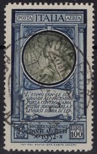 REGNO D'ITALIA 1932 POSTA AEREA DANTE ALIGHIERI 100 LIRE N.41 US.