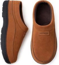 Men's Moccasin Slippers Memory Foam Non Slip Indoor Outdoor Washable House Shoes