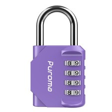Purple 4 Digit Combination Lock Gym Locker Padlock Security Safe Box Lock