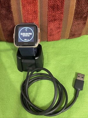Fitbit Versa FB504 Smartwatch Silver Gray Medium - Tested