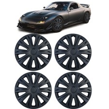 Tenzo-R XII Radkappen 15 Zoll Schwarz Matt 4er Set Radzierblenden Stahlfelgen
