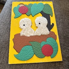 Vintage 1983 Lauri Foam Puzzle Indian #2164 Made in USA - Crepe rubber