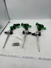 Garden Impact Spike Sprinklers Adjustable Metal Stake Green Outdoor Rotary 3PK