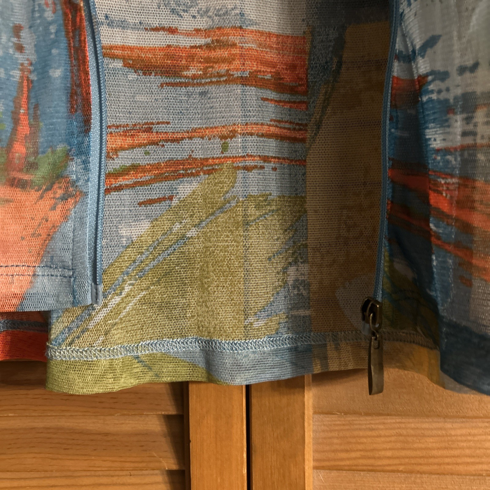 Multiples Jacket Shacket Color Print Zip Front Ar… - image 4