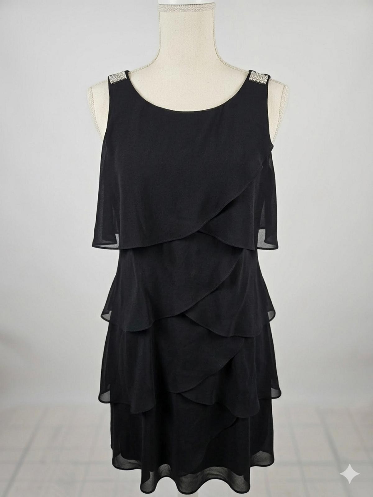 kimchi blue tessa tiered sweater tank mini dress Signature Chiffon Cocktail A Look Back at Color:Noir Wedding Rehearsal