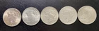 Lot 3 1924 + lot 2 1926s peace us silver dollars ungraded uncertified circulated