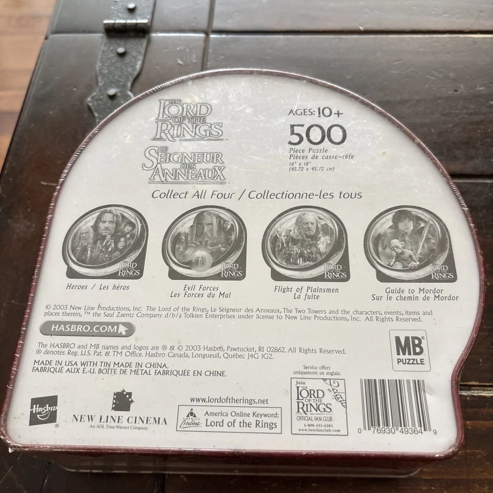 LORD OF THE RINGS Jigsaw Puzzle 500 piece Evil Forces COLLECTOR TIN New Sealed - Image 4 of 4
