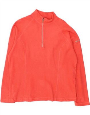 L.L.BEAN Damen Fleecepullover mit Reißverschluss am Ausschnitt UK 18 XL rot Polyester AM05