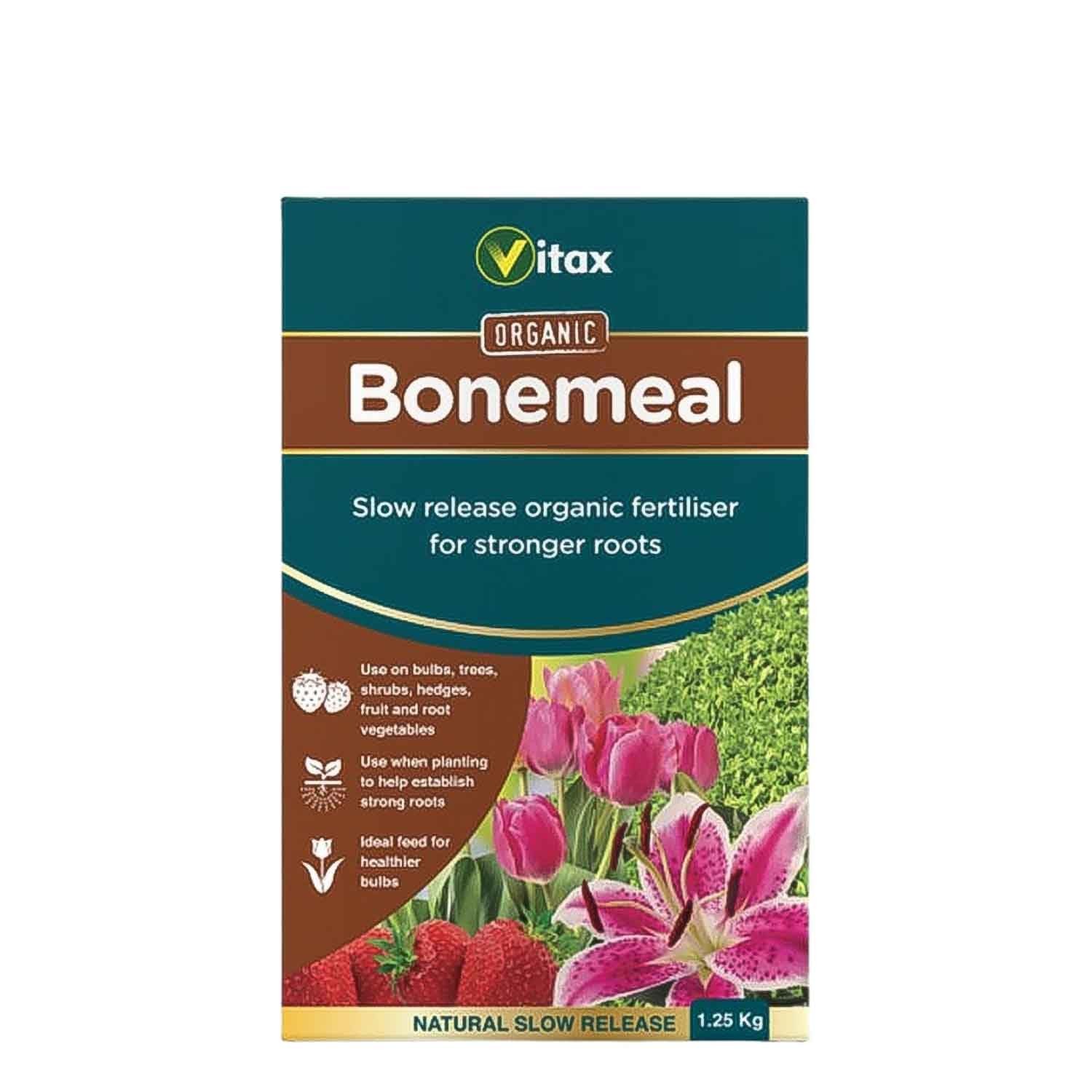 Vitax Organic Bonemeal 1.25kg Slow Release Fertiliser Phosphate & Nitrogen Rich