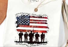 American Army T-Shirt Patriotic USA Flag 4th of July Gift Idea