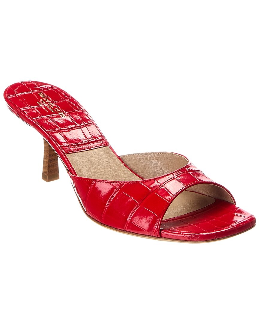 Женские сандалии из крокодиловой кожи с тиснением Anita Runway из коллекции Michael Kors красные 35 16690₽