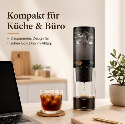Cold Brew Kaffeebereiter Glas, Ice Drip Coffee Maker einstellbarem Tropfregler