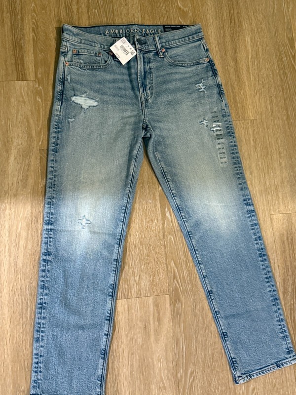 NWT Men's American Eagle AE EasyFlex+ slim straight tencel fibers 30 x 30 jeans